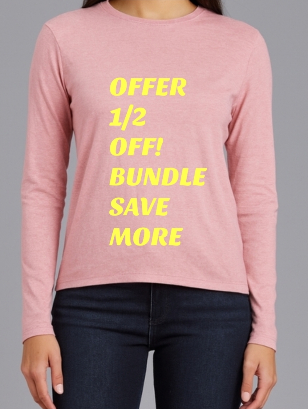 L.L. Bean Heathered Pink Rose Long Sleeve Outdoor Hiking Tee Fitness